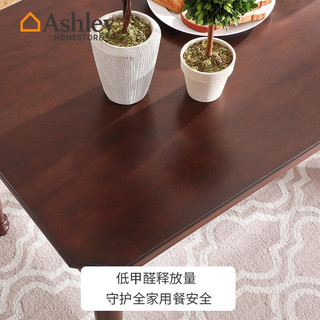 Ashley爱室丽家具 餐桌美式实木餐桌椅组合长方形饭桌简约小桌子小户型餐厅家具 一桌四椅