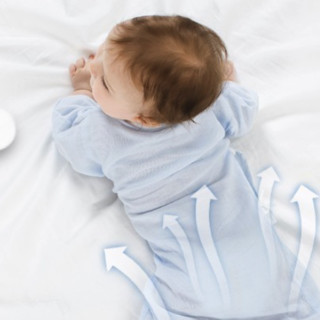 Purcotton 全棉时代 804-000024-01 婴儿纱布和袍 长款 2件装+短款 2件装 蓝色+白色 59/44cm