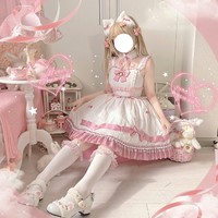 with puji 噗叽 Lolita洛丽塔 心动计划 猫妖的诱惑动漫联名 甜美猫爪jsk连衣裙