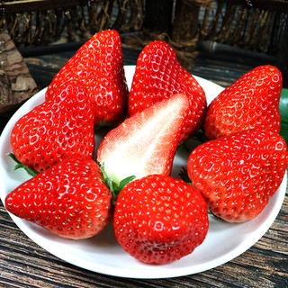 PLUS会员：三果夫 丹东九九红颜奶油草莓（单果20-30克） 3斤推荐装