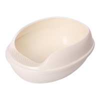 MAKAR 美卡 开放式猫砂盆 奶白 中号