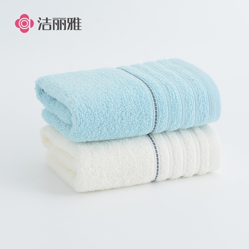 新疆長絨棉毛巾2條裝  60*30cm 蘭+米