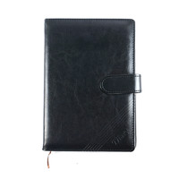 SHEN SHI 申士 j0525 A5皮面磁扣笔记本 黑色 5本装