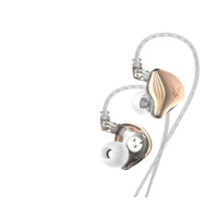 KZ ZEX 带麦版 入耳式挂耳式动圈降噪有线耳机 金色 3.5mm