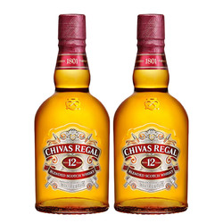 CHIVAS 芝华士 名企严选 芝华士12年威士忌 原瓶进口洋酒 保乐力加 一瓶一码 芝华士12年500mL2瓶