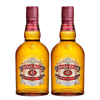 CHIVAS 芝华士 12年威士忌 原瓶进口洋酒 保乐力加 一瓶一码 芝华士12年500mL2瓶