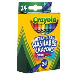 Crayola 绘儿乐 可水洗蜡笔24色
