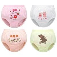 小青龙 DKTZ4 女童三角内裤 4条装 草莓兔+小猫咪+鸭子+自行车熊