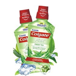 Colgate 高露洁 贝齿清新茶健漱口水500ml×2 预防蛀牙减少细菌清新口气无酒精温和不刺激