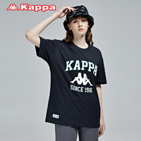 Kappa 卡帕 短袖2021新款情侣运动短袖休闲T恤-K0BX2TD65D