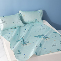 水星宝贝 水星儿童A类冰丝凉席两件套儿童凉席子夏季宿舍 升级抗菌空调席120*195cm