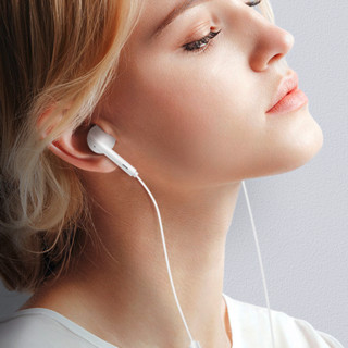 HUAWEI 华为 AM116 半入耳式降噪有线耳机 白色 3.5mm