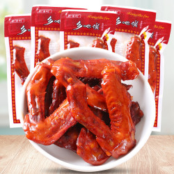 食品生鲜_新浦村鸭翅真空小包装乡巴佬风味香辣卤味小鸭翅即食熟食