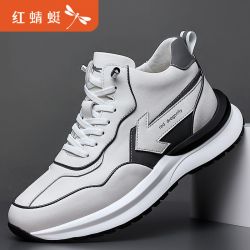 红蜻蜓男士休闲鞋_red dragonfly 红蜻蜓 男鞋真皮秋冬老爹鞋男士皮鞋