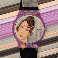swatch 斯沃琪 x  Centre Pompidou系列 中性石英腕表 GZ356 德迪的肖像