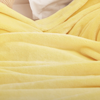 BERKSHIRE 伯克希尔 闺蜜系列 法兰绒毛毯 向日葵黄 150*200cm
