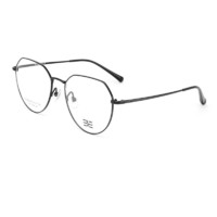 winsee 万新 TAF4006BK 黑色钛金属眼镜框+1.60折射率 防蓝光镜片