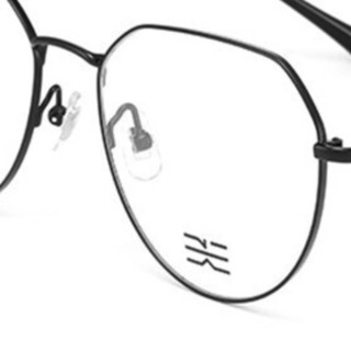 winsee 万新 TAF4006BK 黑色钛金属眼镜框+1.67折射率 防蓝光镜片