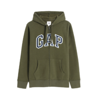 Gap 盖璞 男女款拉链卫衣外套 618866 军绿色 S