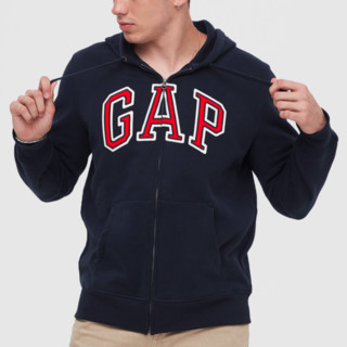 Gap 盖璞 男女款拉链卫衣外套 618866 海军蓝 XS