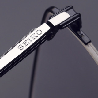 SEIKO 精工 HT01080  男士钛合金眼镜框 枪色