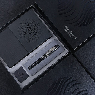 Schneider 施耐德 钢笔 智者系列 2261 黑色 F尖 黑色墨胆+笔记本礼盒装