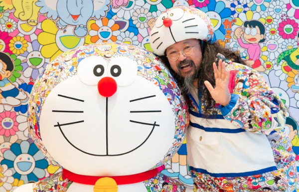 墨斗鱼艺术村上隆哆啦a梦excusepainting60x482cm胶版冷印白色铝框