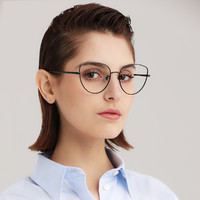 LOHO 眼镜框女时尚潮人猫眼个性复古眼镜架金属全框韩版眼镜框