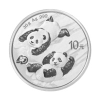 2022年熊猫银币30克 Ag999