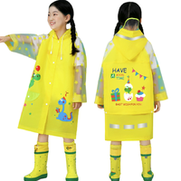 MOREMERRY 牧萌 MM05895 儿童雨衣 五角星黄恐龙 XL