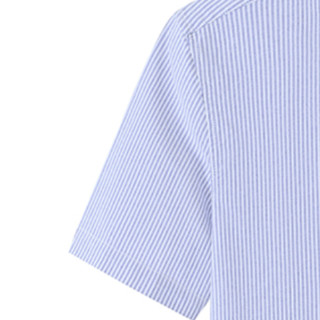 FIRS 杉杉 男士短袖衬衫 FQC212NJFD01 蓝条纹 43
