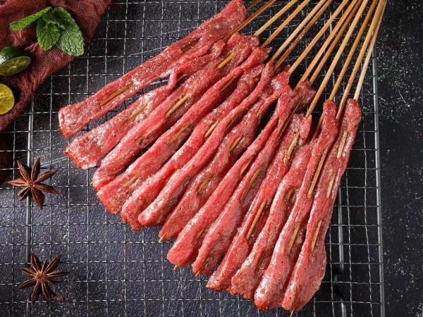 限上海木屋烧烤50串牛里脊新鲜生牛肉串顺丰包邮