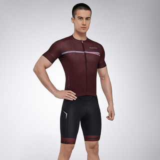 森地客 Santic 2020年春夏季新品骑行套装骑行服短袖自行车背带短裤套装男 灰色 XL