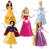 Disney 迪士尼 娃娃5个公主随机发货指定请留言备注12关节约30厘米+一送四十