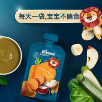 Rivsea 禾泱泱 果泥 水果汁泥 胡萝卜甜薯苹果泥 混合口味 均衡营养 进口 1袋装100g 8个月+