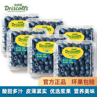 Driscoll's怡颗莓 云南蓝莓 125g/盒 中果6盒装