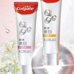 Colgate 高露潔 酵素亮白去黃去漬防漬美白牙膏120gx2支 白桃味 清新口氣