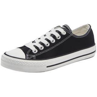 renben 人本 女士低帮帆布鞋 rb2092019 黑米 42