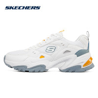 SKECHERS 斯凯奇 秋季新款男子复古机能风老爹鞋撞色机甲鞋