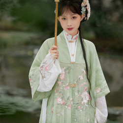 七月夕海棠醉桃明制汉服改良绣花天丝外衫22tb03htzt