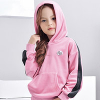铅笔俱乐部 女童带帽长袖卫衣