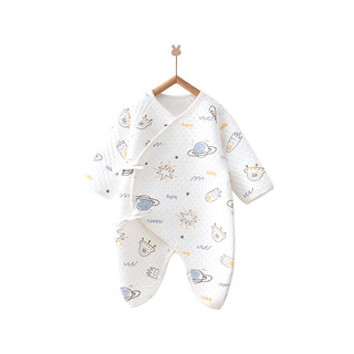 88VIP：yinbeeyi 婴蓓依 新生儿衣服婴儿连体衣宝宝蝴蝶衣夏季薄款纯棉哈衣和尚服