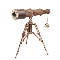 ROKR 若客 木质拼接模型若态望远镜复古望远镜拼装创意男女生日礼物摆件