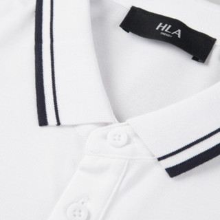 HLA 海澜之家 x 中国航天·太空创想 男士短袖POLO衫 HNTPW2U005A 漂白 XL