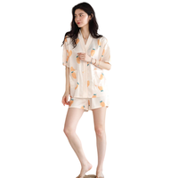 ZAO FU NIAO 造福鸟 水果系列 女士短袖短裤家居服套装 F22VDS4 芒果 XXL