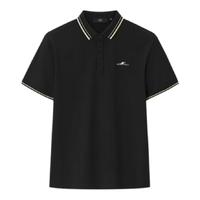 HLA 海澜之家 x 中国航天·太空创想 男士短袖POLO衫 HNTPW2U008A 黑色 XL