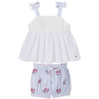 TOMMY HILFIGER Baby Girls 2-Pc. Cotton Top & Bloomer Shorts Set