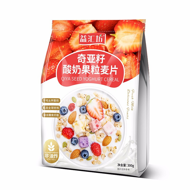 益汇坊 奇亚籽酸奶果粒麦片 300g