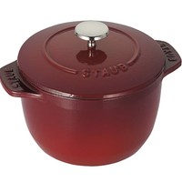 Prime会员：staub 珐宝 La Cocotte de GOHAN 樱桃红 M 16厘米 米饭锅 煮饭 2合（约0.36升） 铸铁搪瓷锅