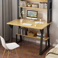 JIAJIALIN 佳家林 台式双层电脑桌 橡木色+黑色 80cm